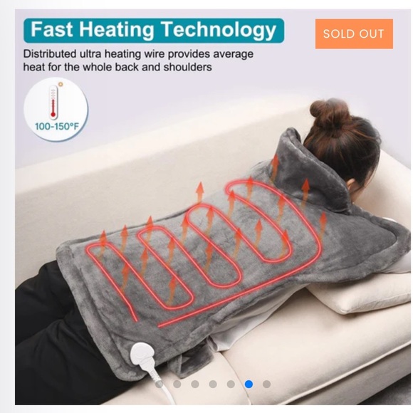 RENPHO‎ NWOT Heating Pad for Back Pain Relief - Picture 6 of 11
